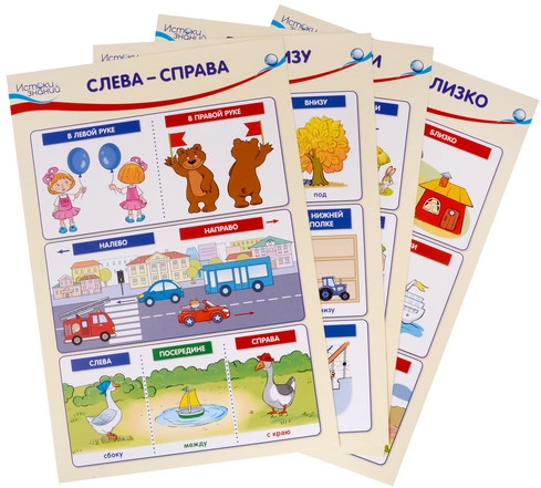 Комплект познавательных мини-плакатов «Математика. Ориентировка в пространстве» | Познавательные мини-плакаты