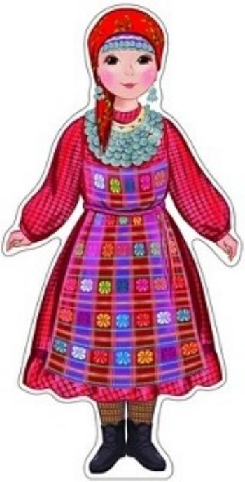 Плакат вырубной «Девочка в удмуртском костюме» | Плакат вырубной А3
