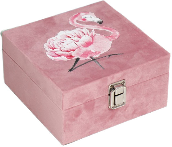 Шкатулка «Розовый фламинго-цветок»