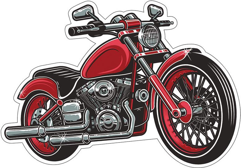 Плакат вырубной «Мотоцикл» | Плакат вырубной А4
