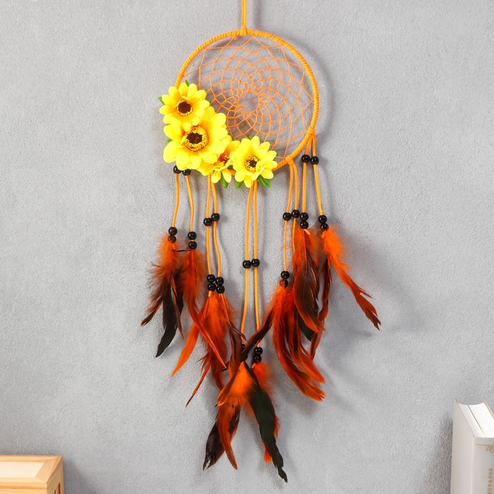 Ловец снов «Паутинка с герберами» | 8 Марта