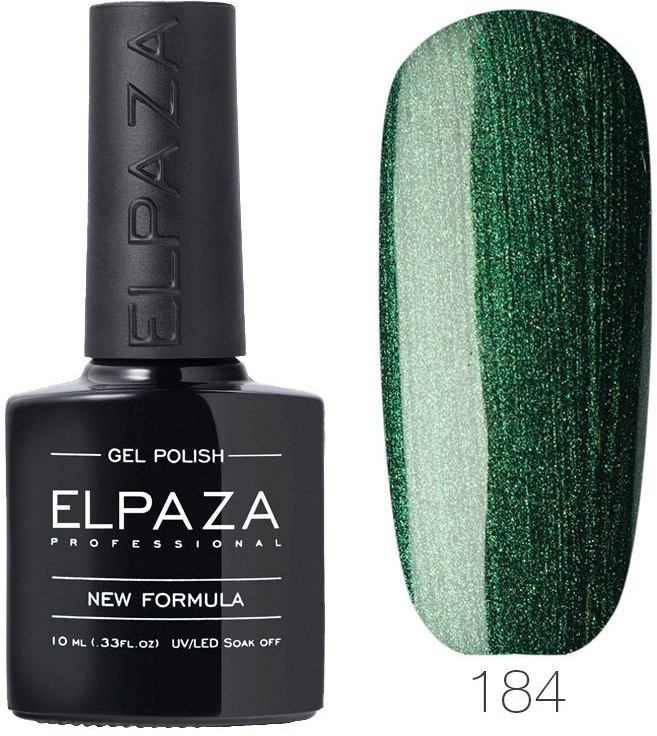 Гель-лак для ногтей, оттенок 184 Тёмный малахит | Elpaza Professional