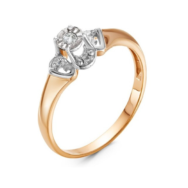 Кольцо из золота с бриллиантами | Lucente Бриллианты Якутии