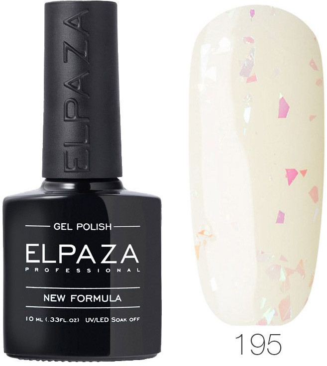 Гель-лак для ногтей, оттенок 195 Алмазные хлопья | Elpaza Professional