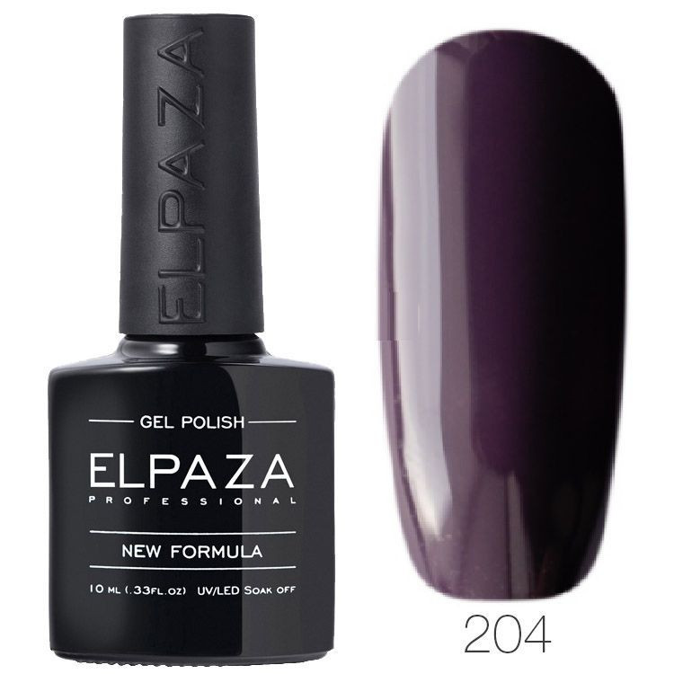 Гель-лак для ногтей, оттенок 204 Обсидиан | Elpaza Professional