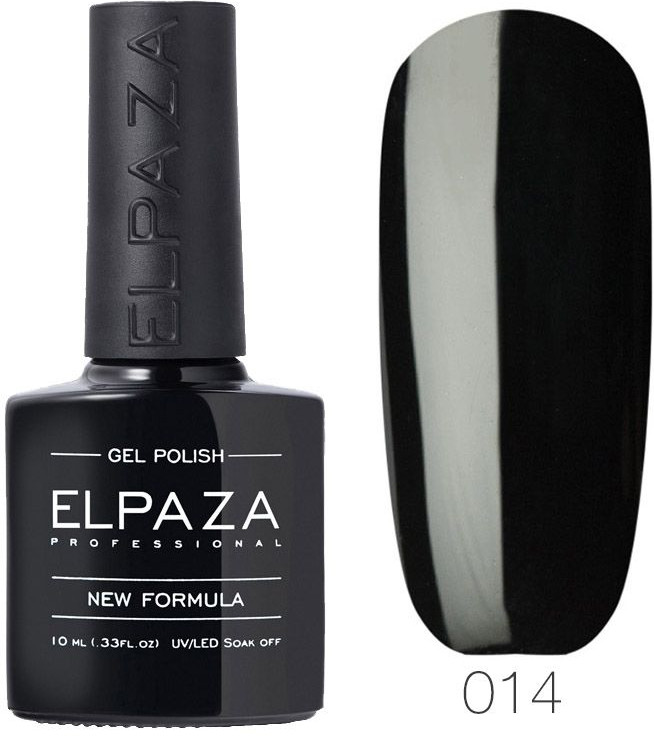 Гель-лак для ногтей, оттенок 014 Истинно чёрный | Elpaza Professional