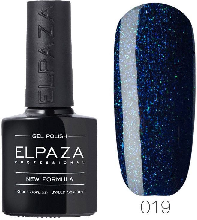 Гель-лак для ногтей, оттенок 019 Звездное небо | Elpaza Professional