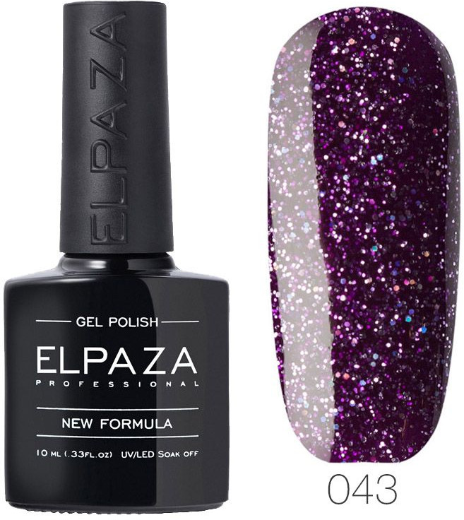 Гель-лак для ногтей, оттенок 043 Пурпурный дождь | Elpaza Professional