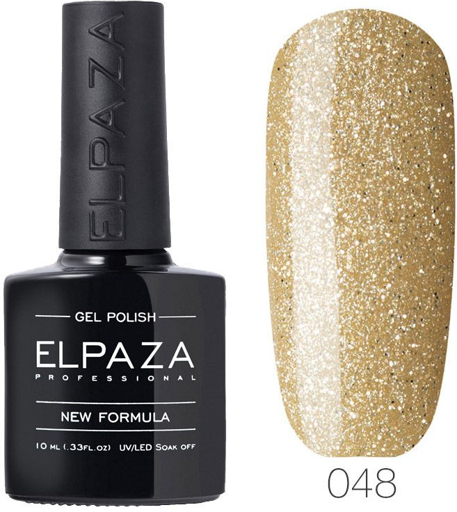 Гель-лак для ногтей, оттенок 048 Бежевое золото | Elpaza Professional
