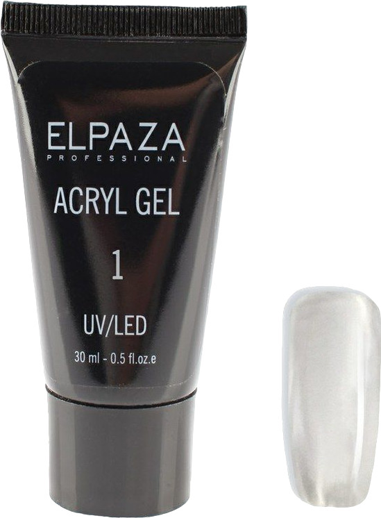 Акригель для наращивания ногтей, оттенок 01 Прозрачный | Elpaza Professional