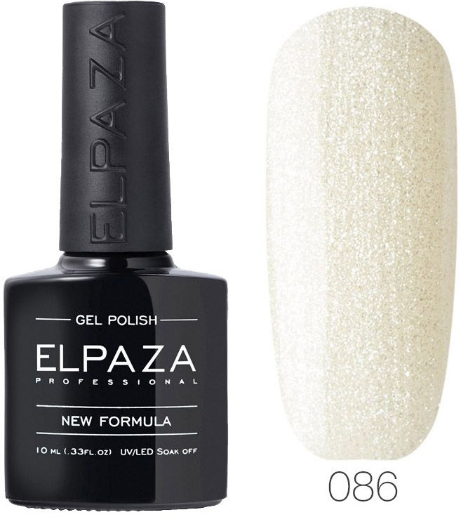 Гель-лак для ногтей, оттенок 086 Серебряное сияние | Elpaza Professional