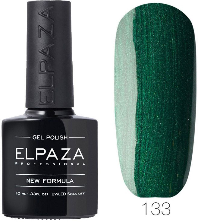 Гель-лак для ногтей, оттенок 133 Тёмный изумруд | Elpaza Professional