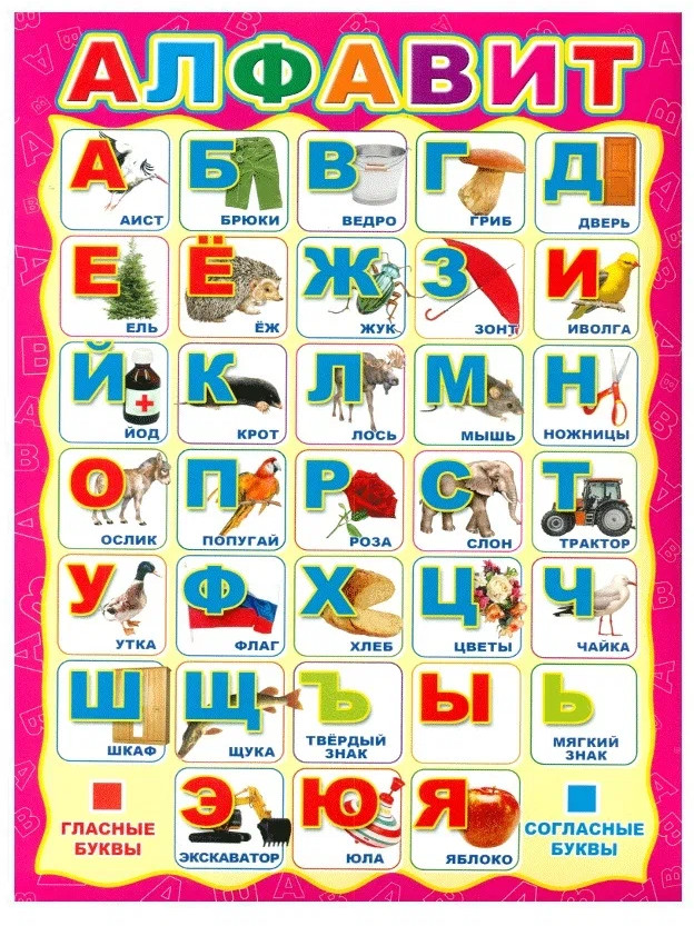 Плакат «Алфавит» | Познавательные мини-плакаты