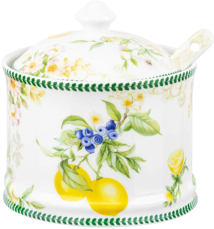 Сахарница с ложкой «Лимоны» | Лимоны | Elan Gallery