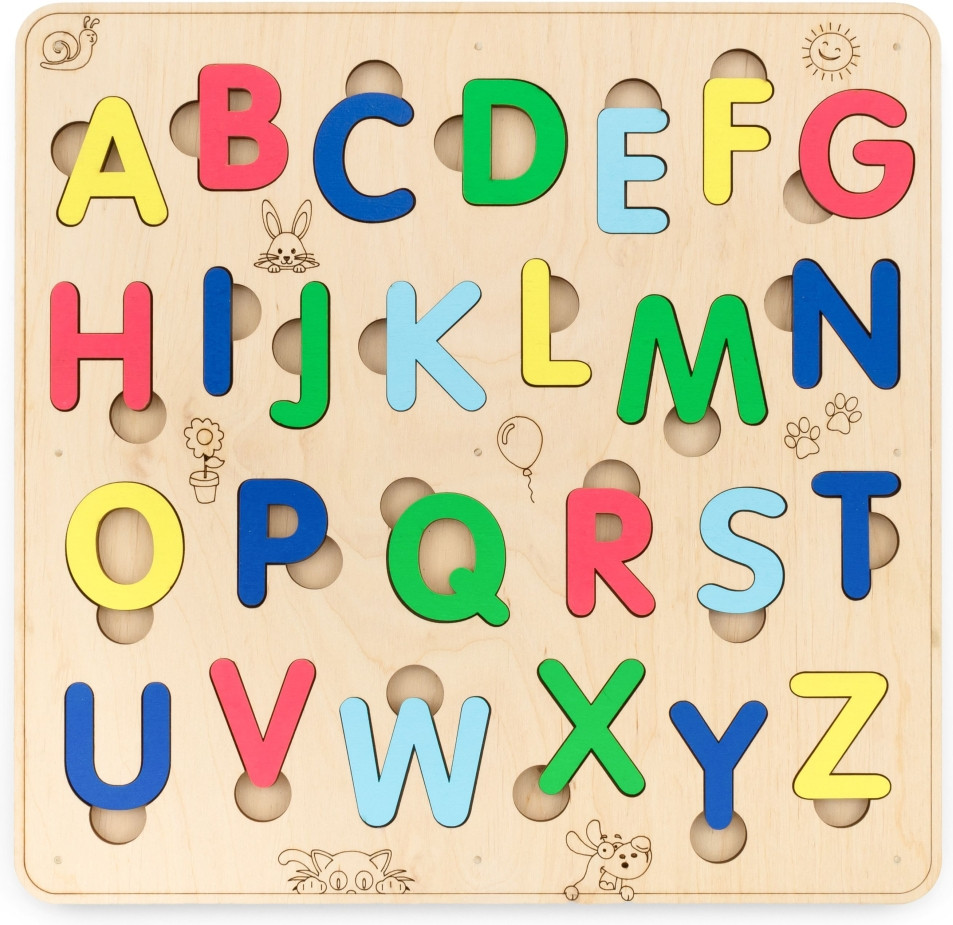 Сортер «Алфавит» | Пазлы и головоломки | EWA Eco-Wood-Аrt