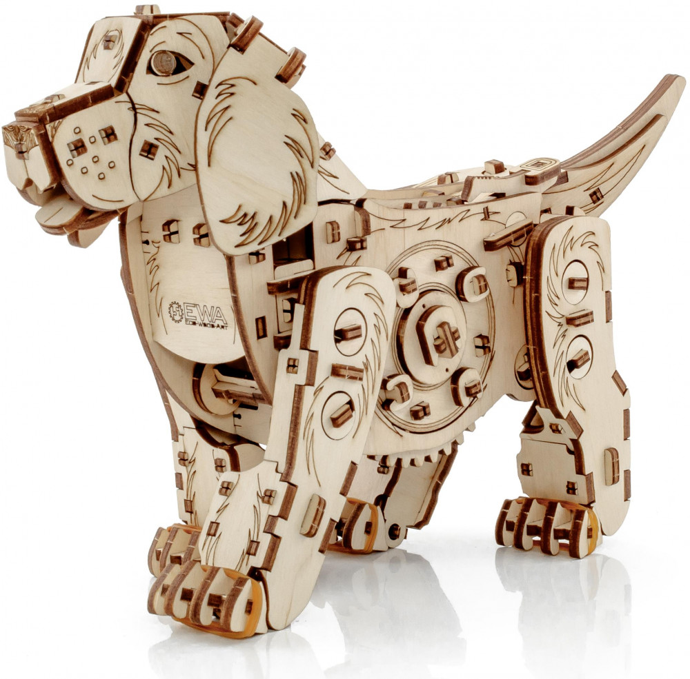 Конструктор деревянный 3D «Механический щенок» | EWA Eco-Wood-Аrt