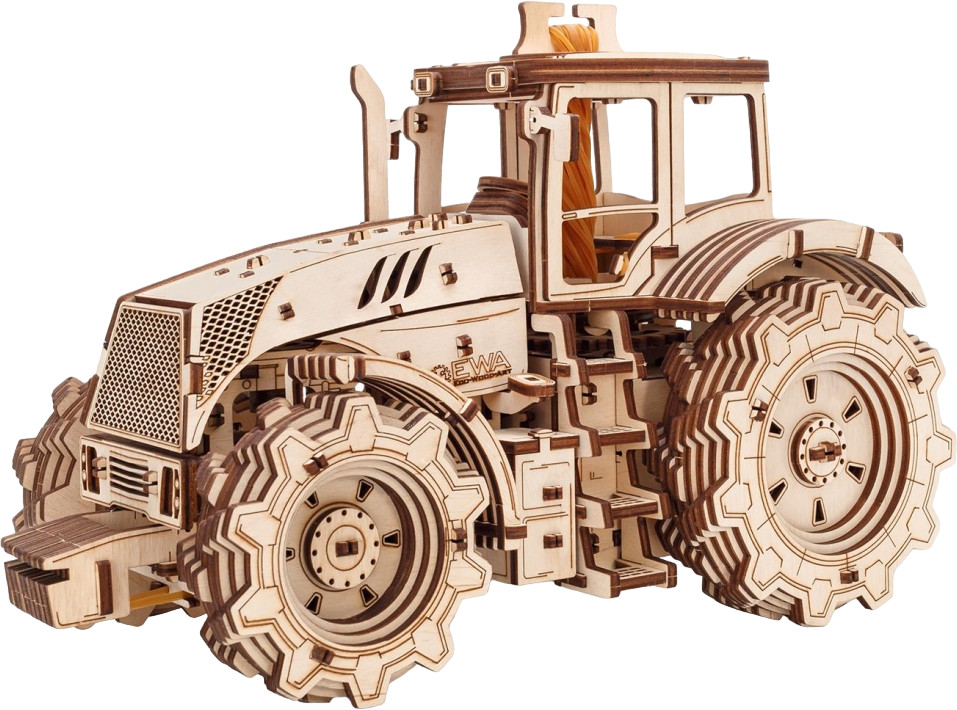 Модель сборная 3D «Трактор» | EWA Eco-Wood-Аrt