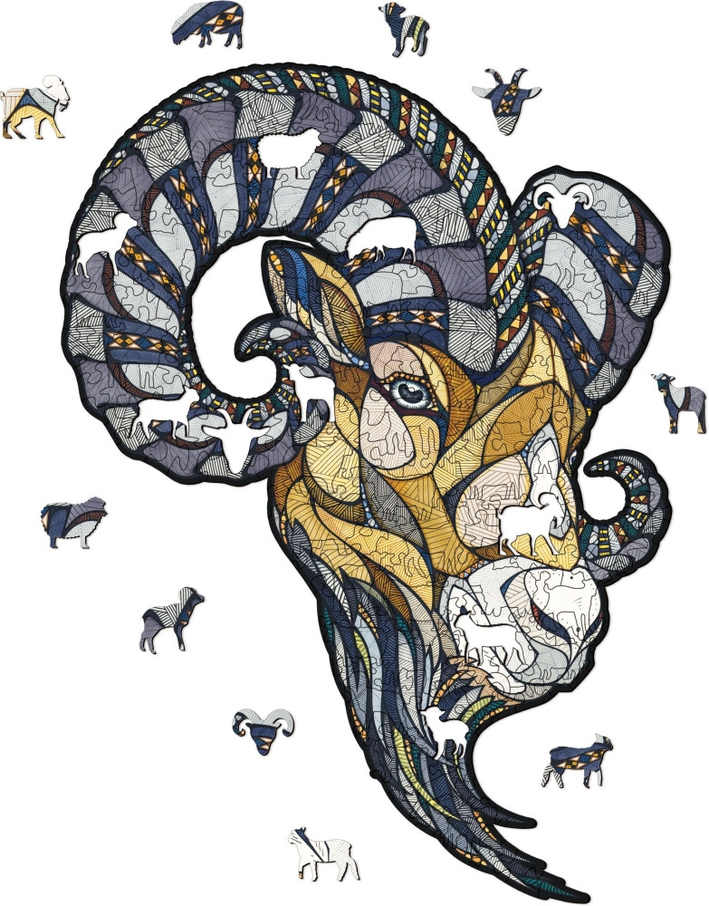 Пазл фигурный «Горный баран» | Пазлы и головоломки | EWA Eco-Wood-Аrt