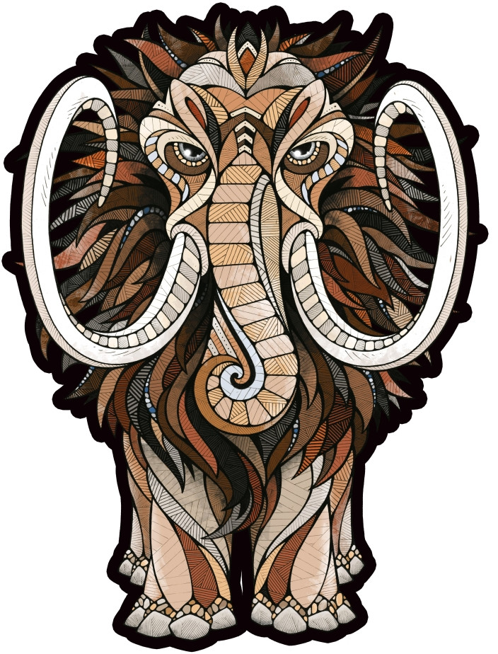 Пазл фигурный «Мастодон мамонт» | Пазлы и головоломки | EWA Eco-Wood-Аrt