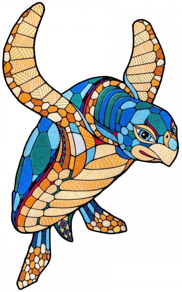 Пазл фигурный «Морская черепаха» | Пазлы и головоломки | EWA Eco-Wood-Аrt