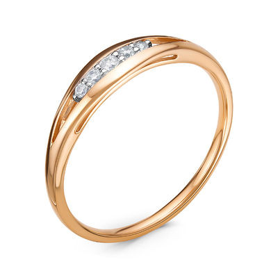 Кольцо из золота с бриллиантом | Lucente Бриллианты Якутии