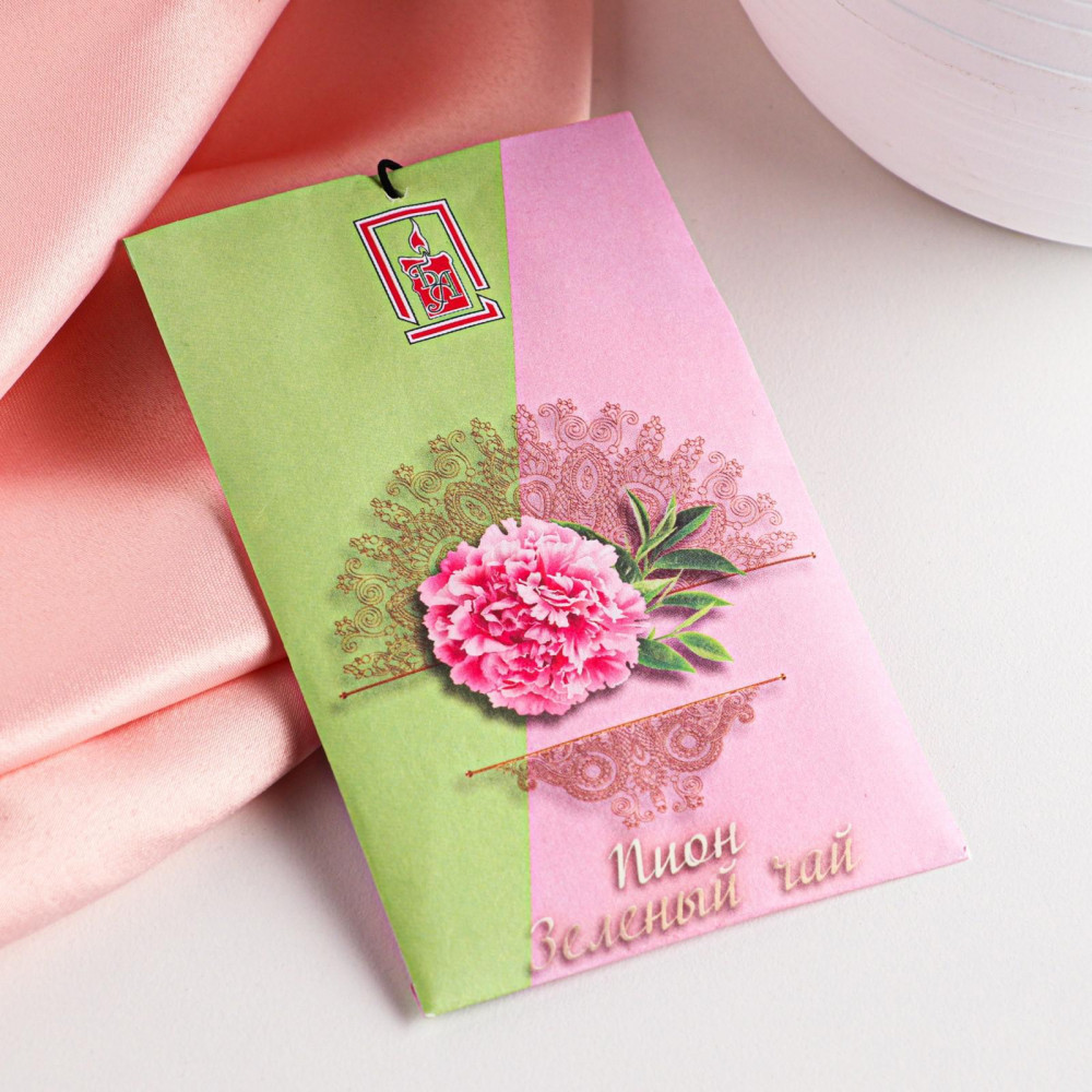 Саше ароматическое «Пион и зеленый чай»