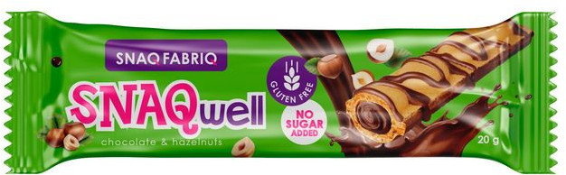 Батончик глазированный вафельный с шоколадно-ореховой пастой | Snaq Fabriq