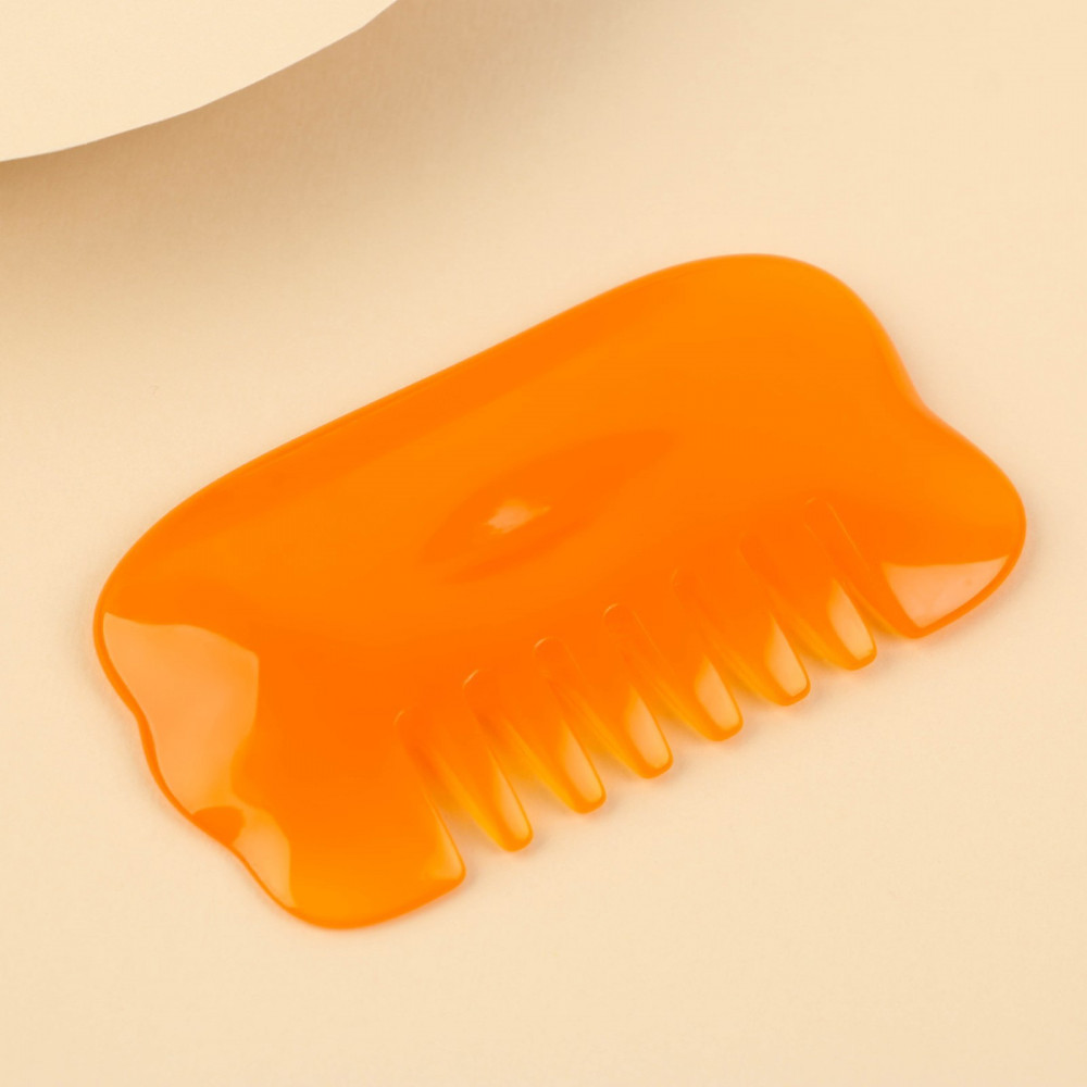 Массажер 2 в 1 скребок гуаша и расческа «Real» | Art beauty