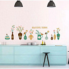 Наклейка интерьерная «Цветы в вазах»