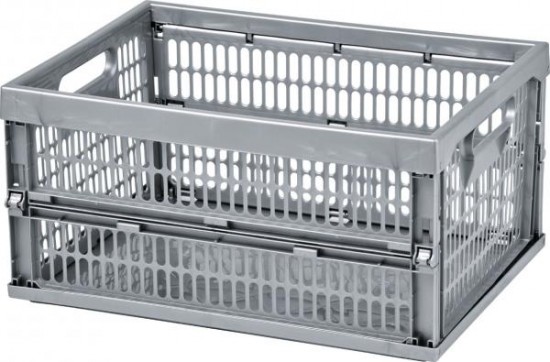 Корзина складная большая, серебристая | Curver