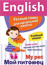 Наглядное пособие. Учебный плакат English "Мой питомец" | Английский для детей. Наглядное пособие