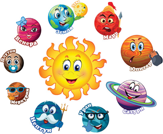 Комплект украшений «Веселая солнечная система»