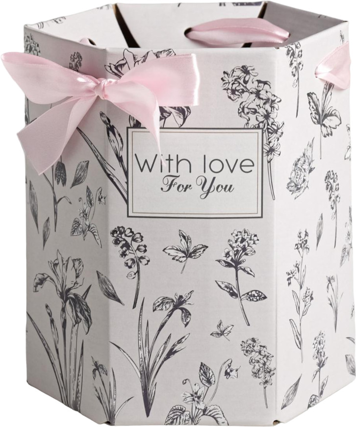 Коробка для цветов подарочная «With love for you» | Нежные цветы | Дарите Счастье