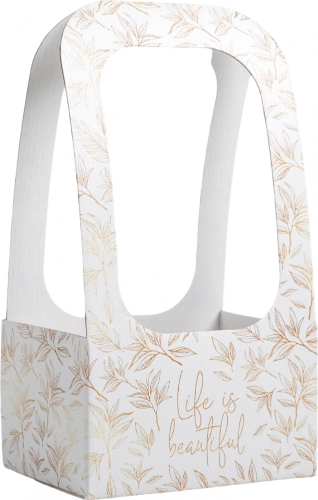 Коробка-переноска для цветов «Веточки» | Нежные цветы | Дарите Счастье