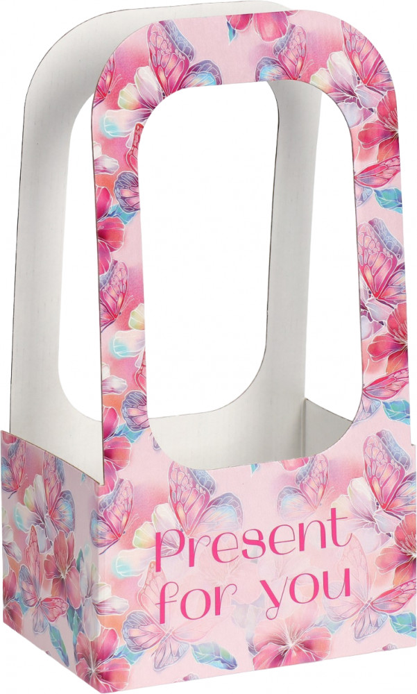 Коробка-переноска для цветов «Для тебя» | Нежные цветы | Дарите Счастье