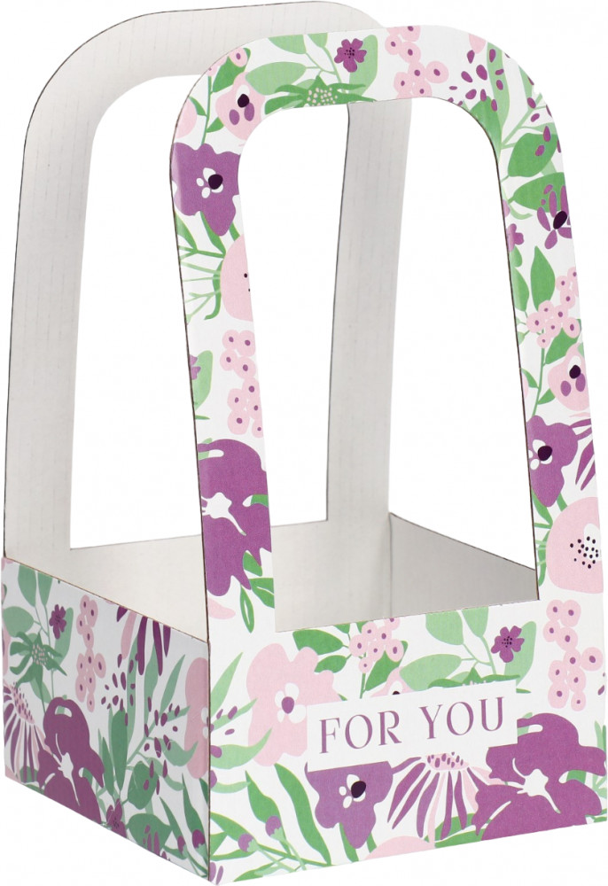 Коробка-переноска для цветов «Only for you» | Нежные цветы | Дарите Счастье