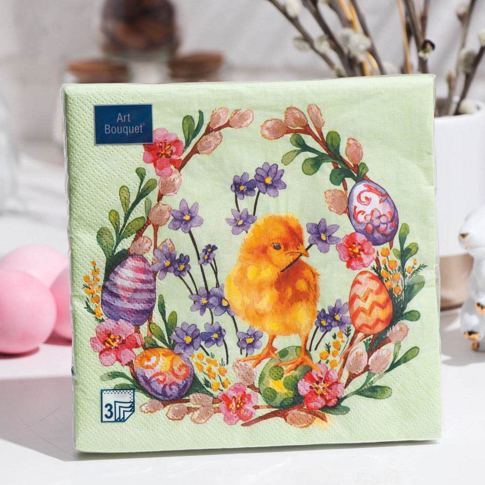 Салфетки бумажные «Пасхальный сюрприз» | Пасха | Art Bouquet
