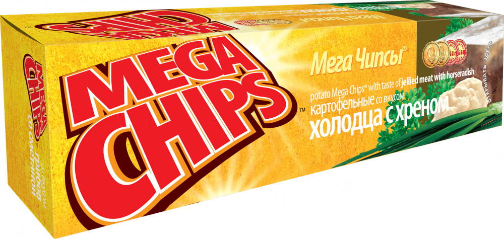 Чипсы-пластины картофельные «Холодец с хреном» | MegaChips