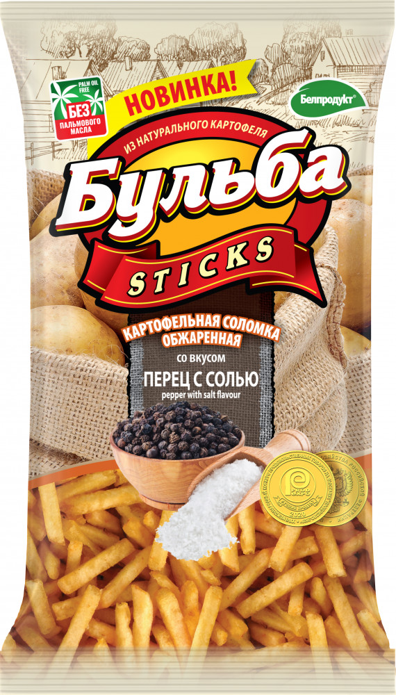 Соломка из цельного картофеля «Перец и соль» | Бульба Sticks