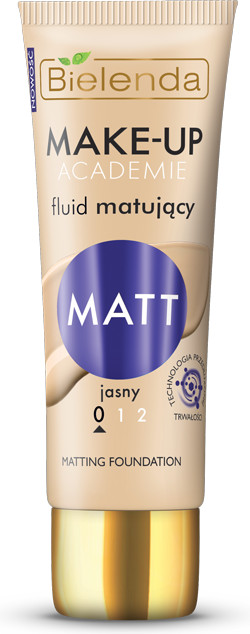 Тональный крем матирующий, оттенок Светлый 00 | Make-up Academie | Bielenda
