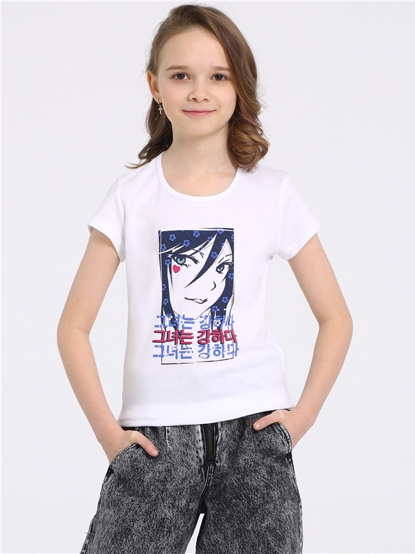 Футболка для девочек | Дизайнерский принт | Апрель