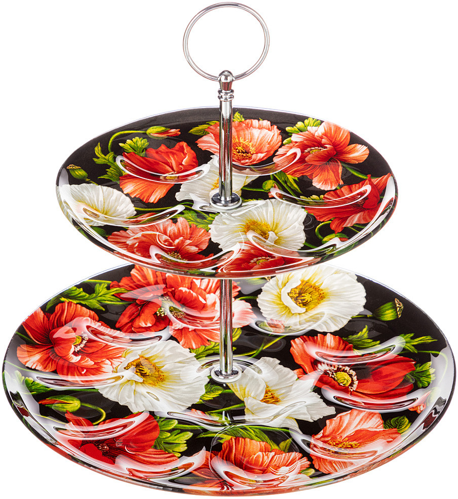 Блюдо двухъярусное «Маки» | Маки | Lefard