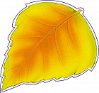 Фигурка вырубная «Листочек берёзы»