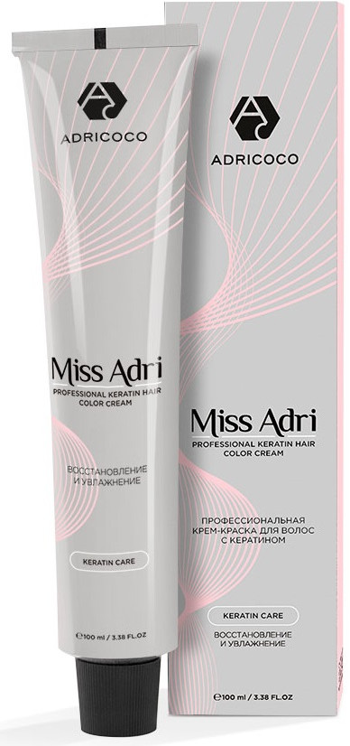 Крем-краска для волос профессиональная, оттенок 10.0 Платиновый блонд | Miss Adri | Adricoco
