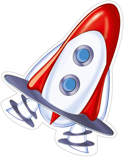 Плакат вырубной «Ракета»