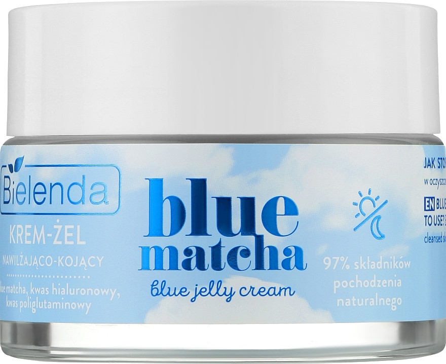 Крем для лица увлажняющий и успокаивающий | Blue Matcha | Bielenda