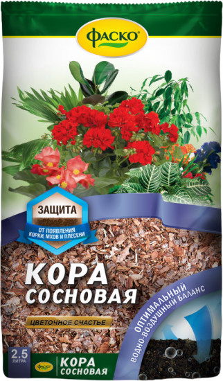 Кора сосновая «Цветочное счастье»