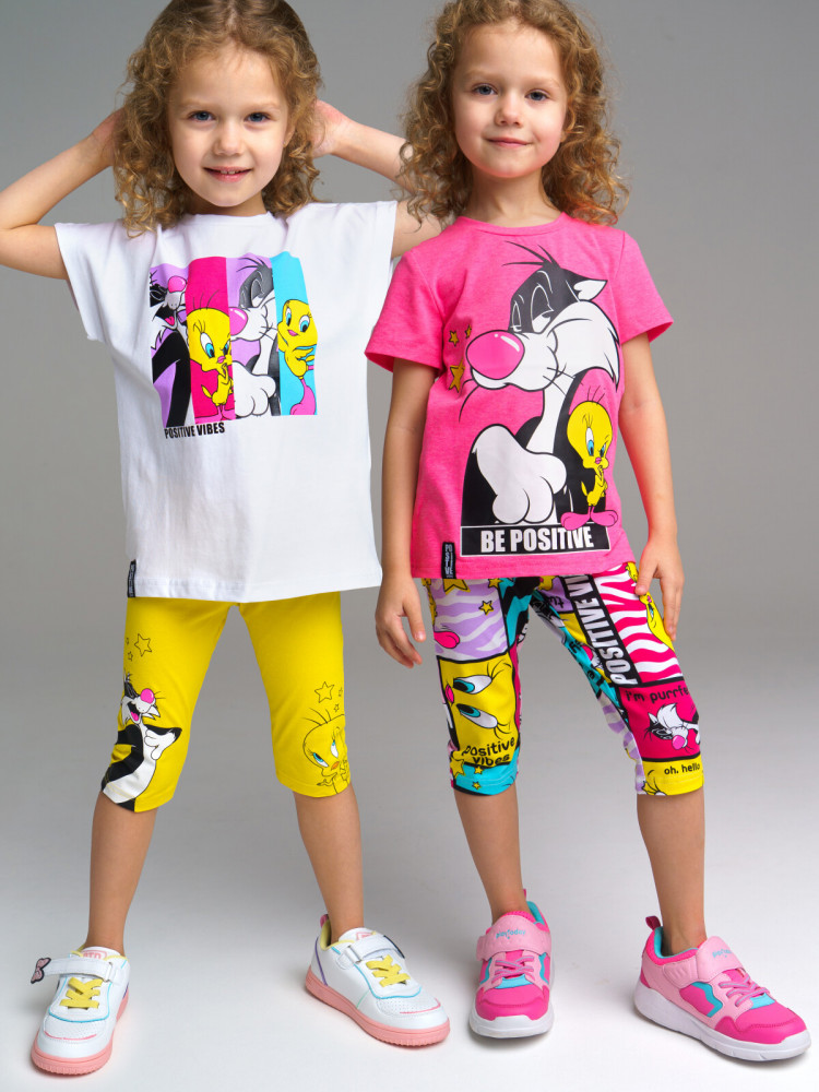 Комплект легинсов для девочек | Be positive | PlayToday