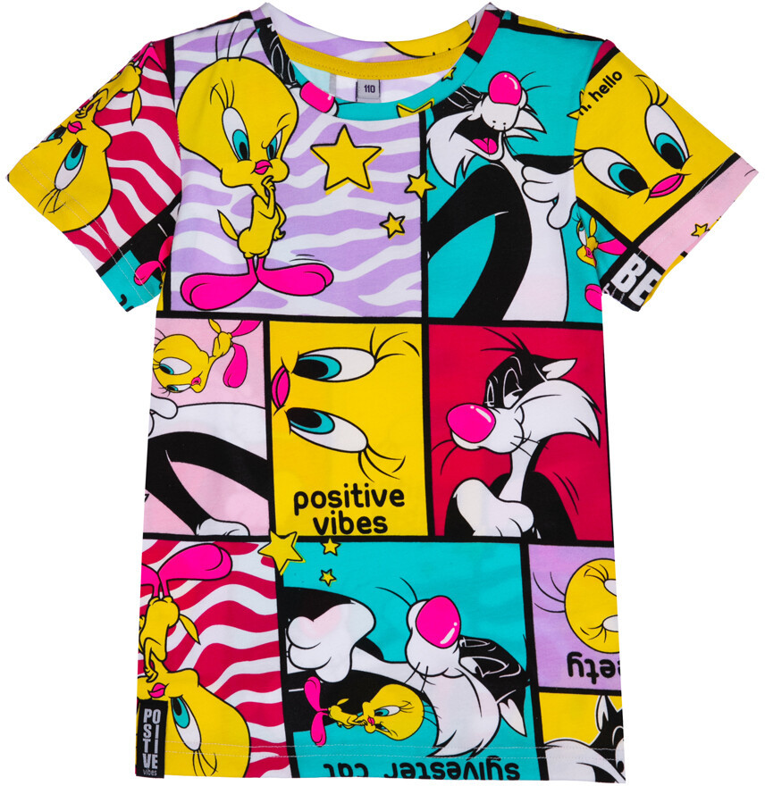 Футболка для девочек | Be positive | PlayToday