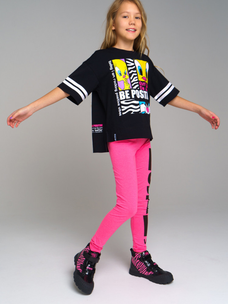 Футболка для девочек | Be positive | PlayToday